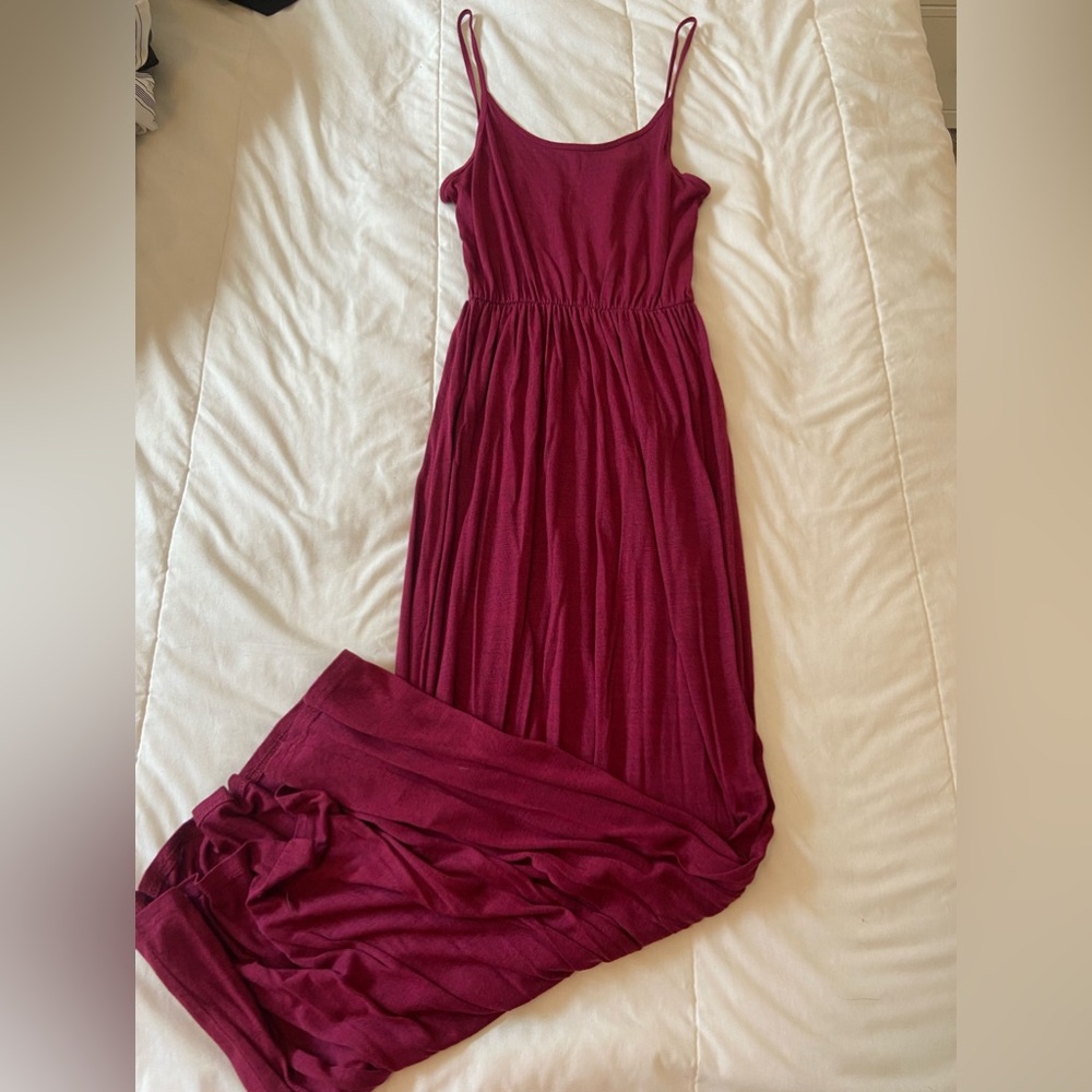 Maroon maxi dress, h&m divided brand